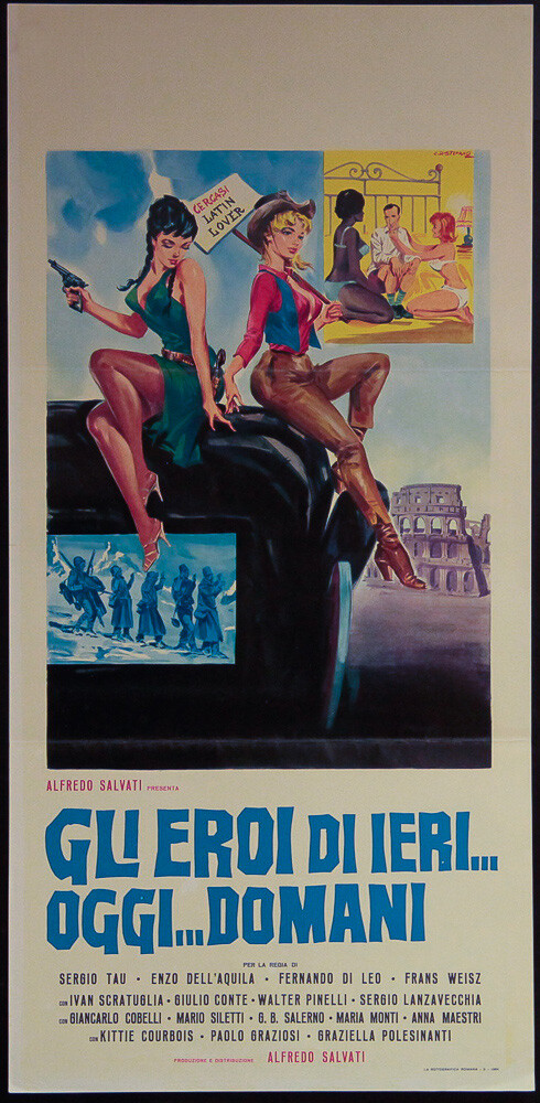 Locandina originale film Gli eroi (1974) - Regia di Duccio Tessari