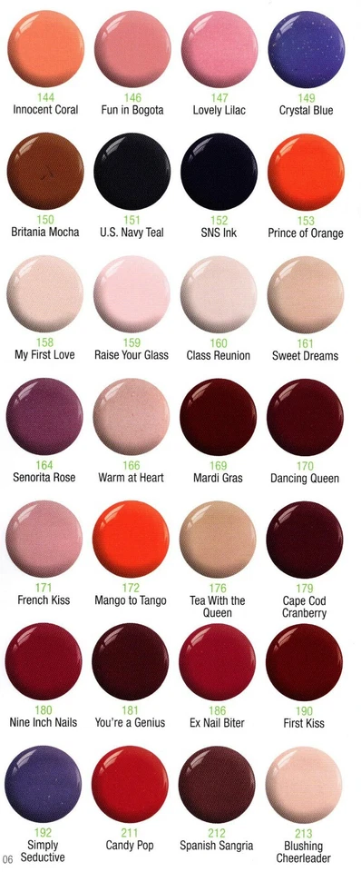 Polvo de inmersión de color de uñas SNS sin luz UV variedad 1,5 oz (1-150) elige*** Foto 3 de 3