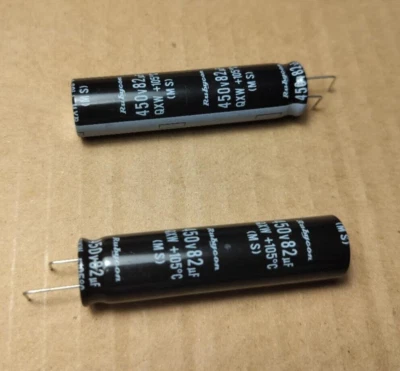 2pcs Rubycon 82uf 450v Electrolytic Capacitors 450v82uF Replacing 400v