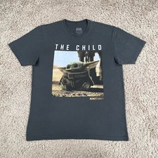 STAR WARS Gray Grogu The Child The Mandalorian Graphic Crew Neck T-Shirt Mens L