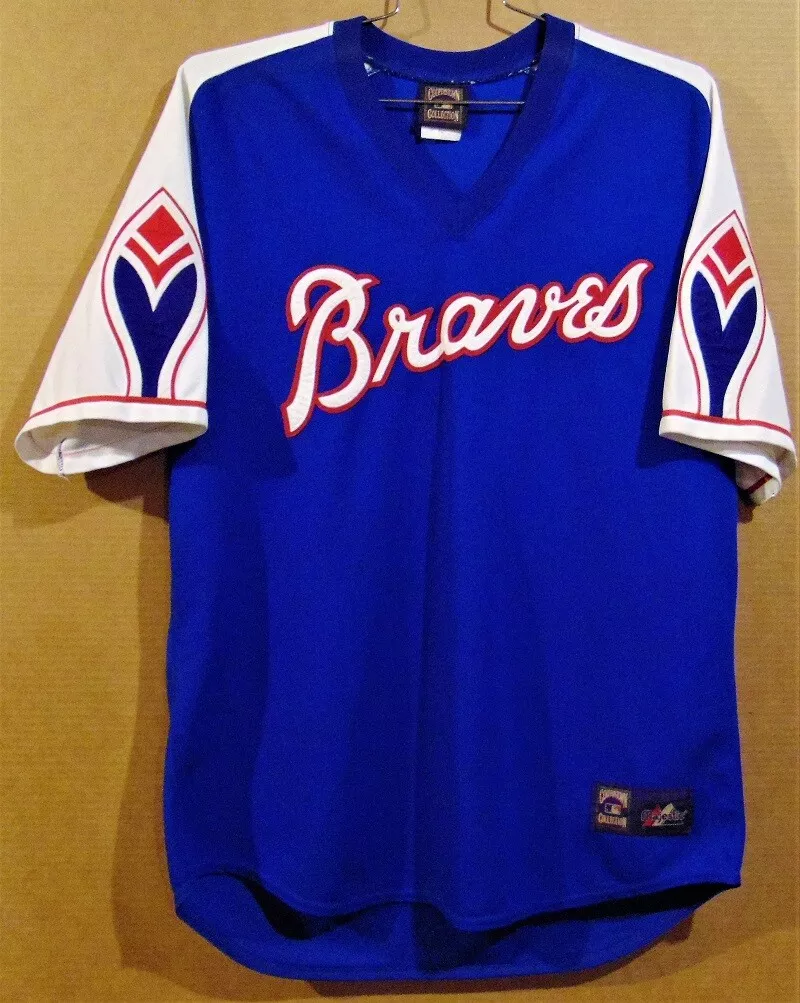 ATLANTA BRAVES COOPERSTOWN COLLECTION BLUE JERSEY