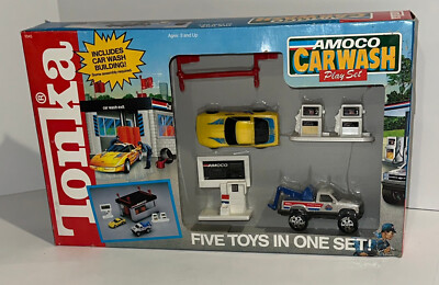1991 Tonka AMOCO CAR WASH Playset #1045 – 5 Toys in 1 Set – RARE