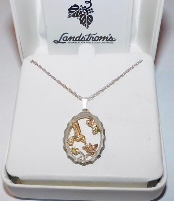 Black Hills Gold Sterling Silver 10 kt Hummingbird Pendant