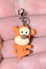 Tigger From Winnie The Pooh Charm Zipper Pull  Keychain Add On Clip 
