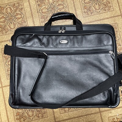Targus Leather Notebook/Laptop Case Black And Shoulder Strap