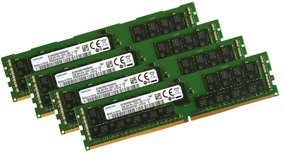 4x 32GB 128GB RAM ECC REG DDR4 2666 MHz komp. HP HPE 1XD86AA 1XD86AT Z4 Z6 Z8 G4