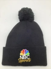 NBC Sports Knit Black Beanie Unisex One Size FREE SHIPPING