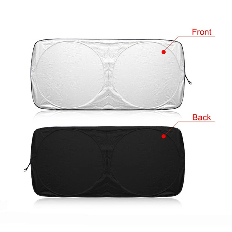 Car Folding Jumbo Front Window Sun Shade Windshield Block Cover Sunshade - Image 4 of 4