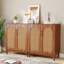 59-Inch Rattan Sideboard Buffet Cabinet Accent Storage Cabinet for Living Room