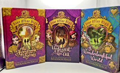 Lot of 3, Shannon Hale: Ever After High Hardcover Books, 1 2 3 girls books EUC