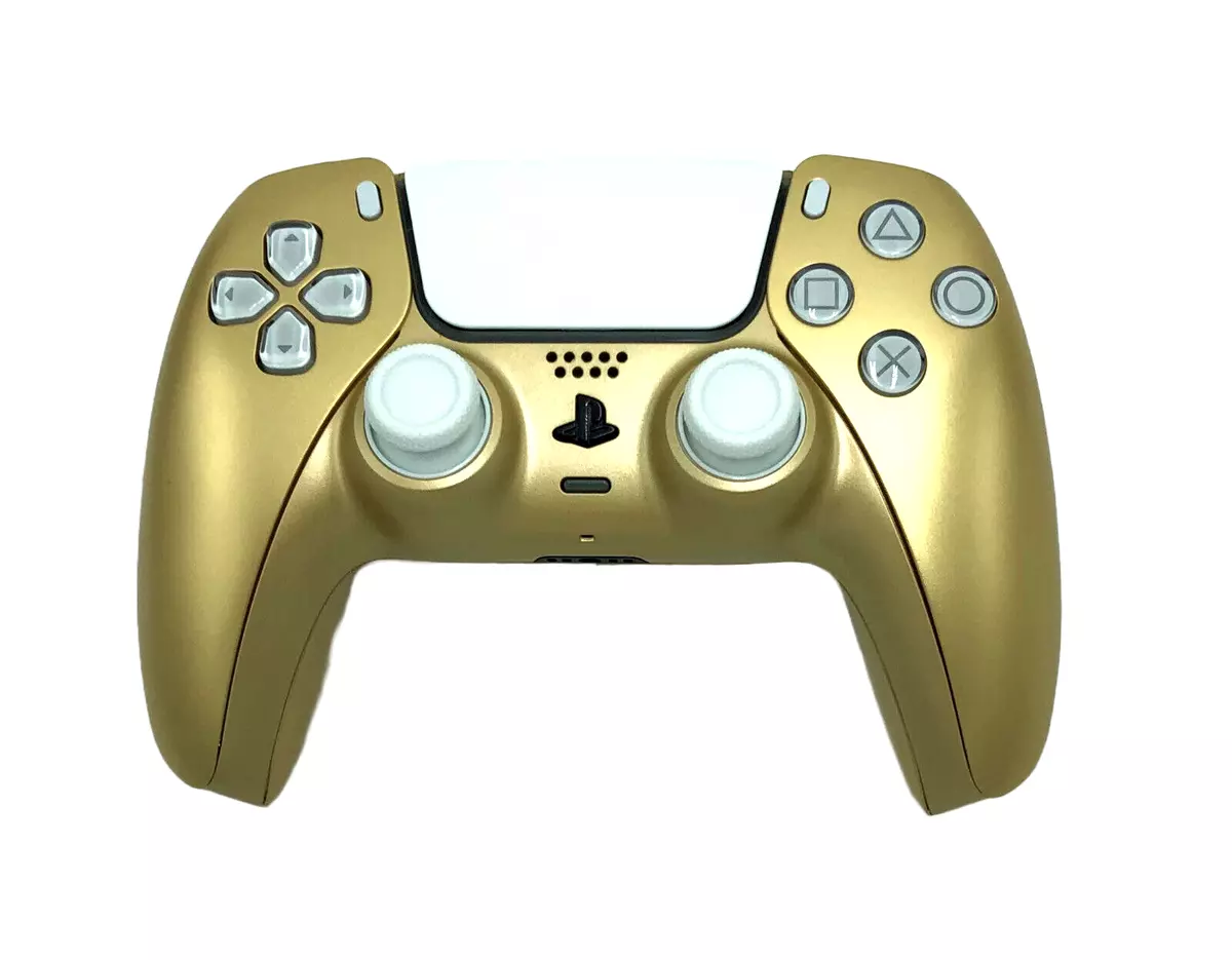 White and gold ps5 controller hot sale