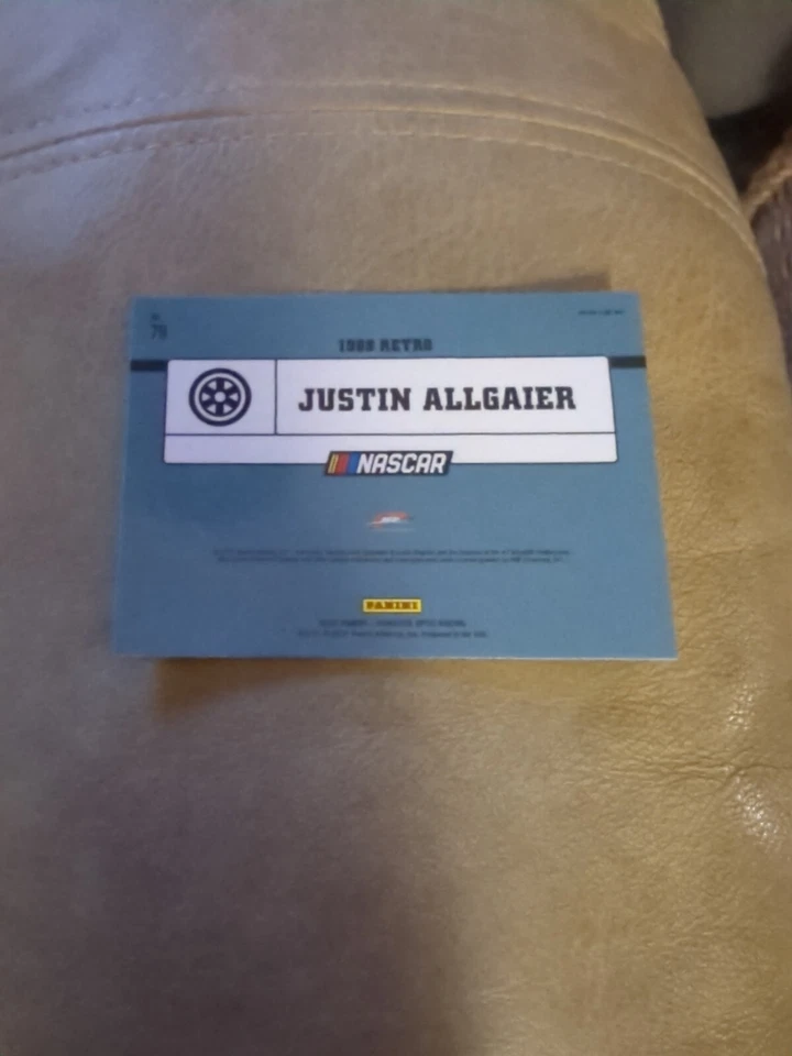 2021 Donruss Racing JUSTIN ALLGAIER '88 Retro Optic Carolina Blue Wave Parallel - Image 2 of 2