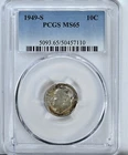 1949-S Roosevelt Dime PCGS Graded Coin MS65 #5093