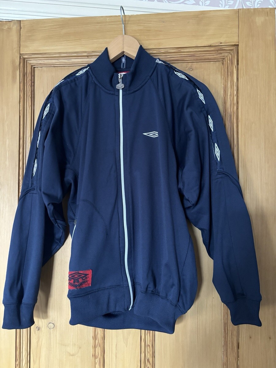 Retro Vintage Umbro Pro Training Tracksuit Top Zip Up 90's Fashion