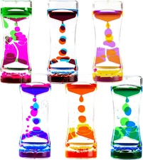 Liquid Motion Bubbler Timer Pack of 6 Liquid Bubbler Sensory Toys Fidget Toy ...