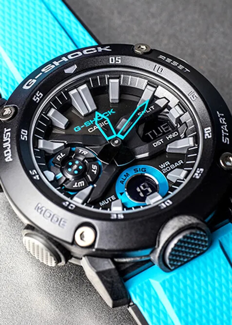 Casio G-shock Carbon Core Guard Structure Rubber Strap Watch Navy GA2000  for sale online | eBay