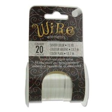 BeadSmith Silver Plated 20 Gauge Craft Wire Elements - 15 Yard Spool