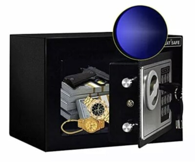 JUGREAT Safe Box with Induction LightElectronic Digital Security Safe Steel C...