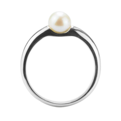 Süßwasserperlen Ring 925er Silber von GOOIX ca. 6,5 mm Geschenk 943-03143-520