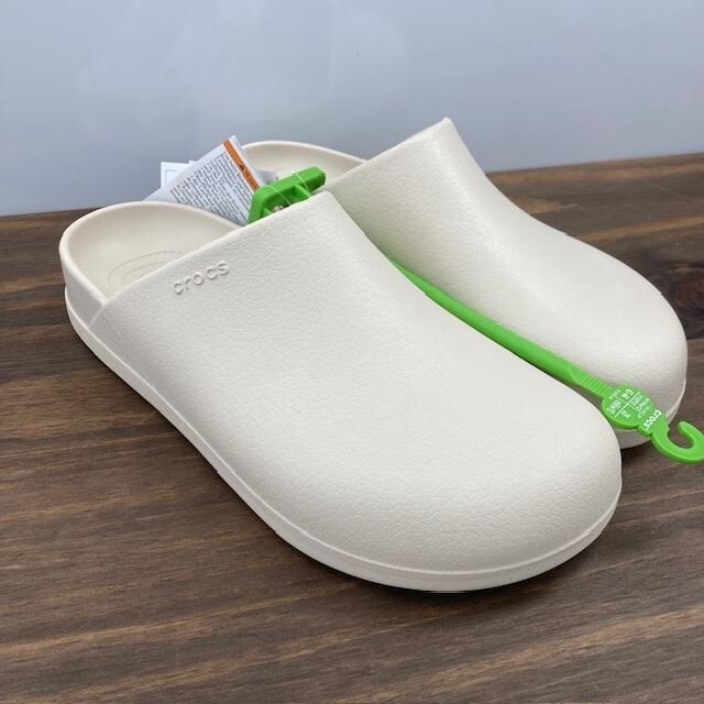 Crocs Dylan Clog Stucco Ivory Off White Unisex Slip On Sandals