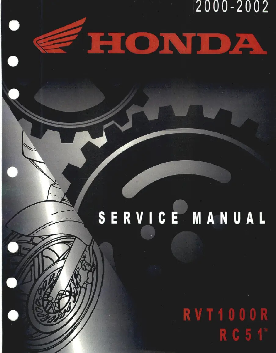 Honda RVT 1000 R RC51 SP1 & SP2 Service-Shop-Repair Manual PRO