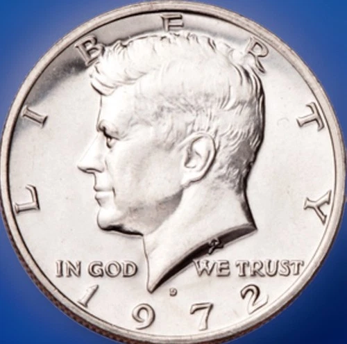 1972-D Clad Gem BU Kennedy Half Dollar Coin From OBR FAST SHIPPING