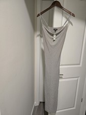 Express Silver Sparkle Glitter Maxi  Dress Spaghetti Strap Womens XS NWT