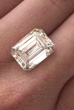 2.00 Ct EMERALD Cut Certified Lab Grown Diamond Natural D Color VVS1 Clarity.