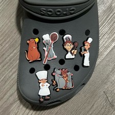 Lot 6 PCS Set Ratatouille Croc Charms Cartoon Chef Clog Accessories