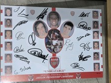 Arsenal Invincibles 2003/04 printed Signed Poster 88/100 Henry Pires Reyes PL