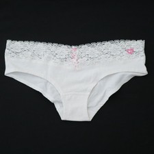 NEW Victoria's Secret VTG PINK Lace Cotton Cheekster Hipster Panty MEDIUM