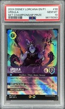 2024 Disney Lorcana Ursula Sea Witch Queen Set Championship Prize 38 PSA 10