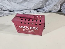 Brady Lockout Tagout Portable Group Lock Box, Steel, Hinged