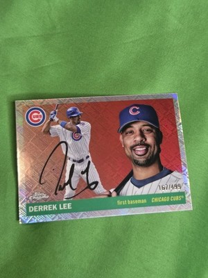 2025 Topps Chrome Platinum Anniversary Derrek Lee Topps Refractor /499 Cubs #424