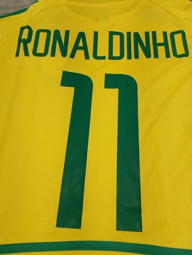 Camiseta de fútbol Brasil Ronaldinho Mundial 2002 - Imagen 9 de 9