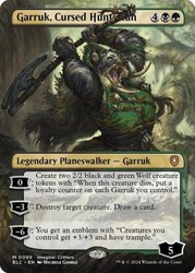 Garruk, Cursed Huntsman (Borderless) Foil - Commander: Bloomburrow #99 Mythic