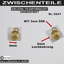 Zwischen Perlen Teile Ketten Armband Spacer Slider Edelstahl für Leder 2mm 3mm