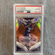 2022 Panini Phoenix - Rookies Ty Chandler #155 Orange Autographs /50 Pop 1