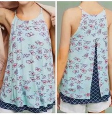 Anthropologie Porridge Goldfish Print Layered Swing Tank Top — listing 2
