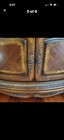 Traditional Brown Wood Entertainment Unit w/ Glass Doors, Shelves, 6 Door — photo 3