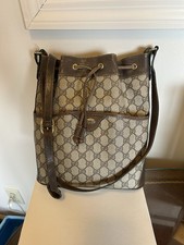 Borsa a tracolla Gucci GG Supreme Web Sherry Line secchiello