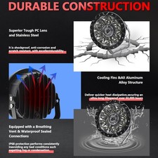 LED Work Light 6000K 200W 7inch Car Round Work Light Driving Lights IP68 Wa XQRP