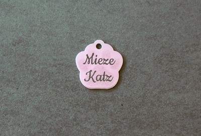 Hundemarke mit Gravur Anhänger DogTag Katze Chip Erkennungsmarke Aluminium