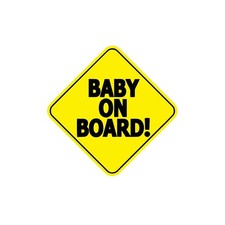 Baby On Board Car Safety Sign Sticker - 5"x5" for Car Window