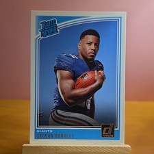 Panini Donruss Rated Rookie Saquon Barkley #306 2018 Giants NFL Football Card. rookie card picture