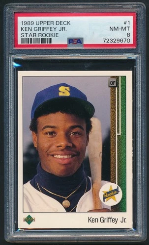 1989 Upper Deck #1 Ken Griffey Jr. Rookie Card PSA 8 NM-MT Mariners HOF RC