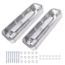 2x Fabricated Aluminum Valve Covers Center Bolt For Big Block Chevy 427 454