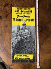 1950 Vintage John Deere 44 & 55 , 2/3 Bottom Truss Frame Tractor Plows Brochure
