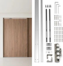 Heavy Duty Hidden Sliding Barn Door Hardware, Soft Close, Easy Install, 59 Inch