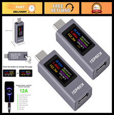 2PCS 360W USB C Power Meter Tester, 4-30V 0-12A Digital Multimeter, Voltage Curr